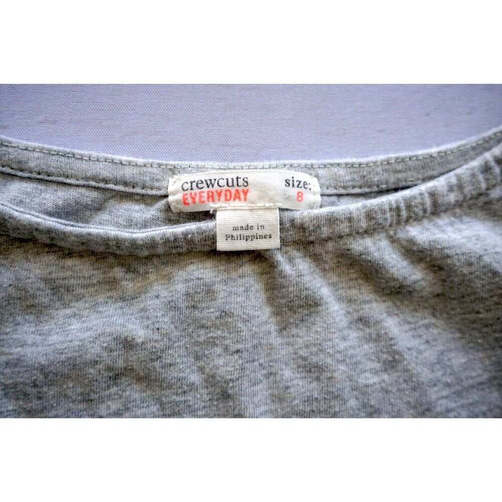 Crewcuts Girls' Knit/Woven Camo Dress in Grey Heather/Olive - Size 8 - Picture 3 of 5